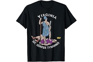 Vintage Seal Virginia Sic Semper Tyrannis T-Shirt