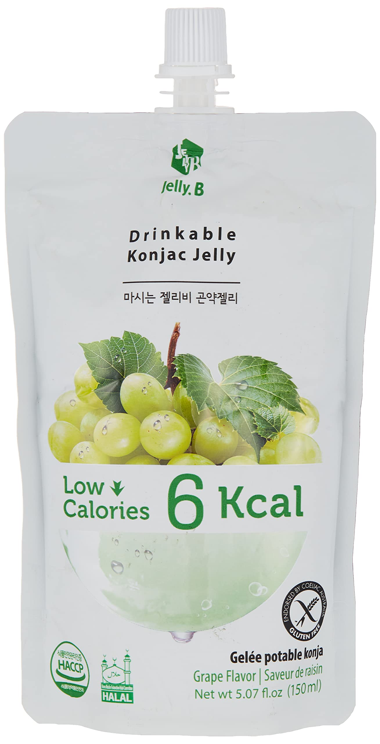 Jelly. B Drinkable Green Grape Flavor Konjac Jelly 150 ml