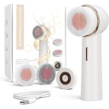 Bidirectional Rotation Facial Cleansing Brush for Women,Rechargeable Waterproof Face Exfoliator Brush for Deep Cleansing,Women Mom Her Valentine's Day Gifts