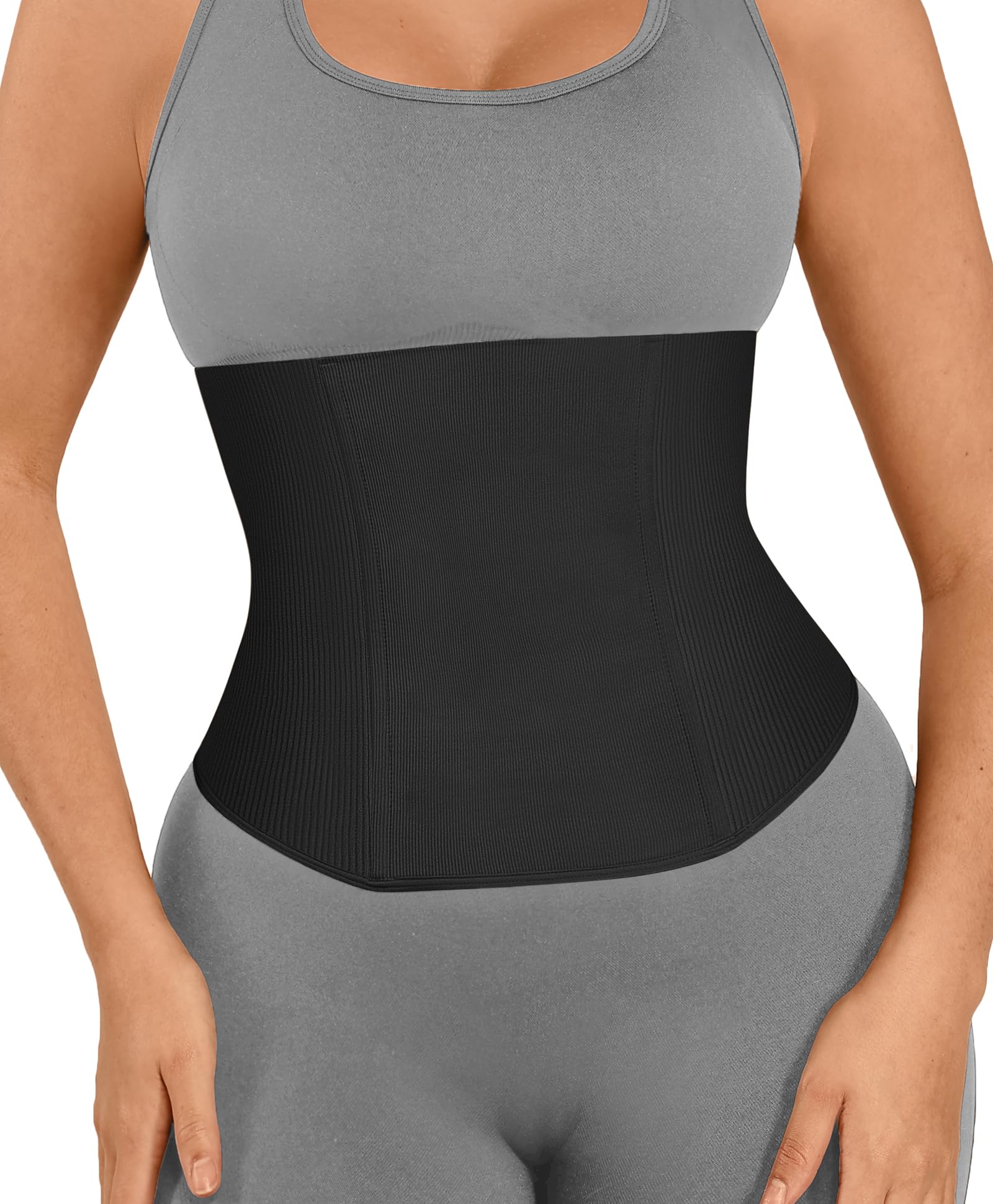 FeelinGirl Waist Trainer for Women Tummy Control Postpartum Underbust Cincher Stomach Compression Workout Belly Wrap
