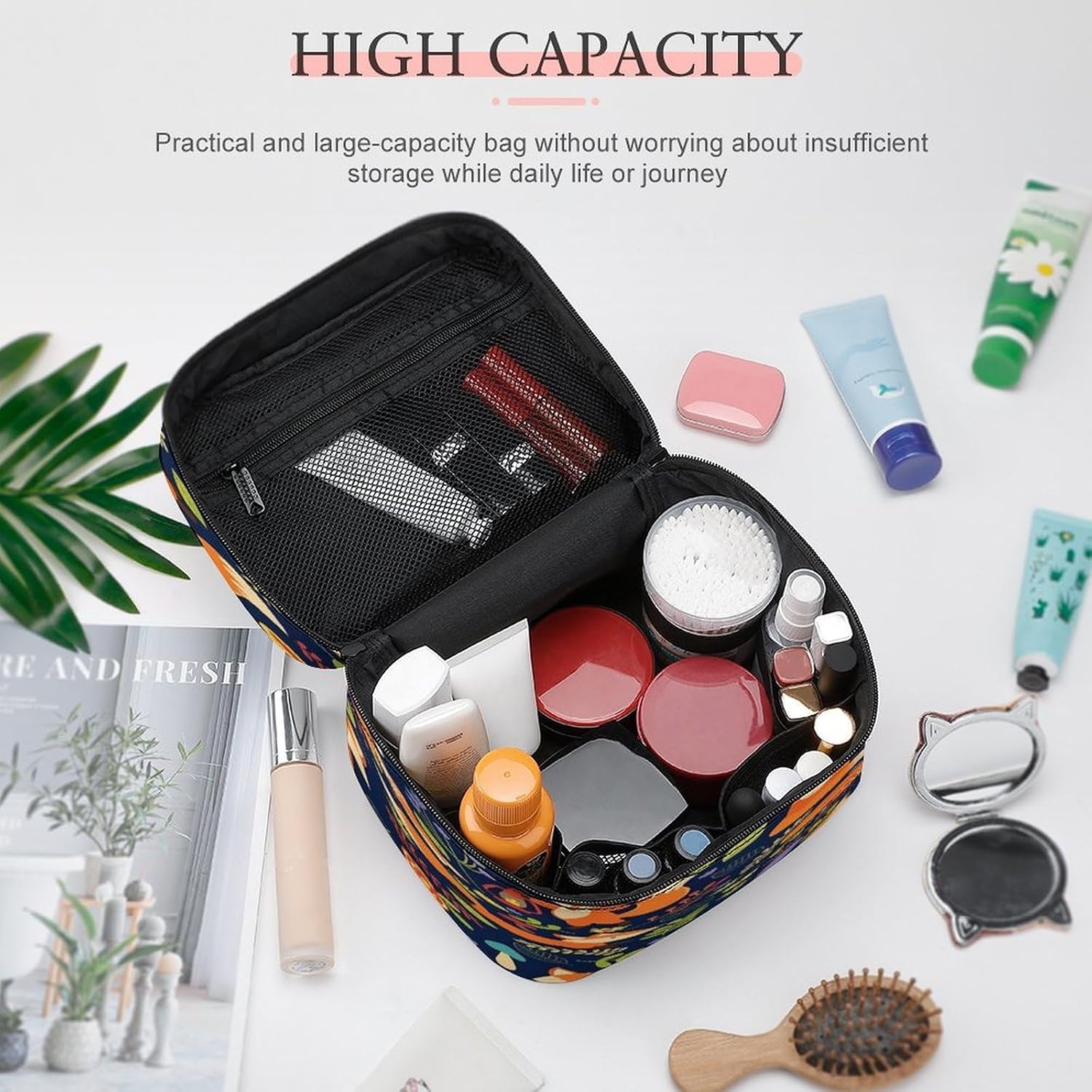 Fox Travel Makeup Bag Cosmetic Bag Toiletry Bags image 4