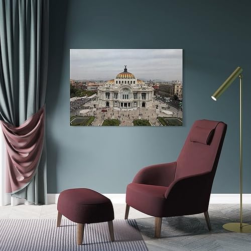 Miniatura 4 de Famous Places - Póster artístico del Palacio de Bellas Artes, México, póster artístico y arte de pared, póster moderno para decoración de dormitorio
