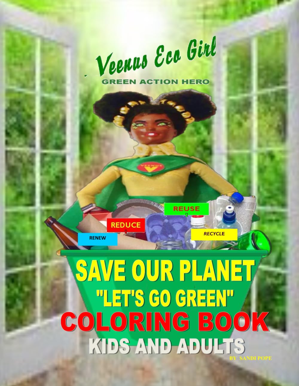 VEENUS ECO GIRL GREEN ACTION HERO "LETS GO GREEN" COLORING BOOK