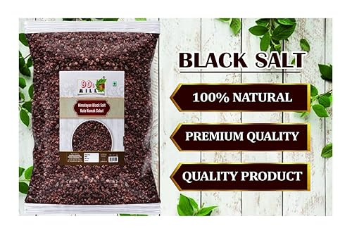 Miniatura 5 de 90's MILL Feng Shui Arabian Black Sea Salt Cristales, sin refinar, sin yodar, sin impurezas, clasificación óptica, sal negra natural, uso para