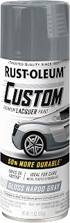 Rust-Oleum Gloss Nardo Gray Automotive Lacquer Spray Paint 11 oz - Durable Fast-Dry Custom Finish for Cars Rims Interiors