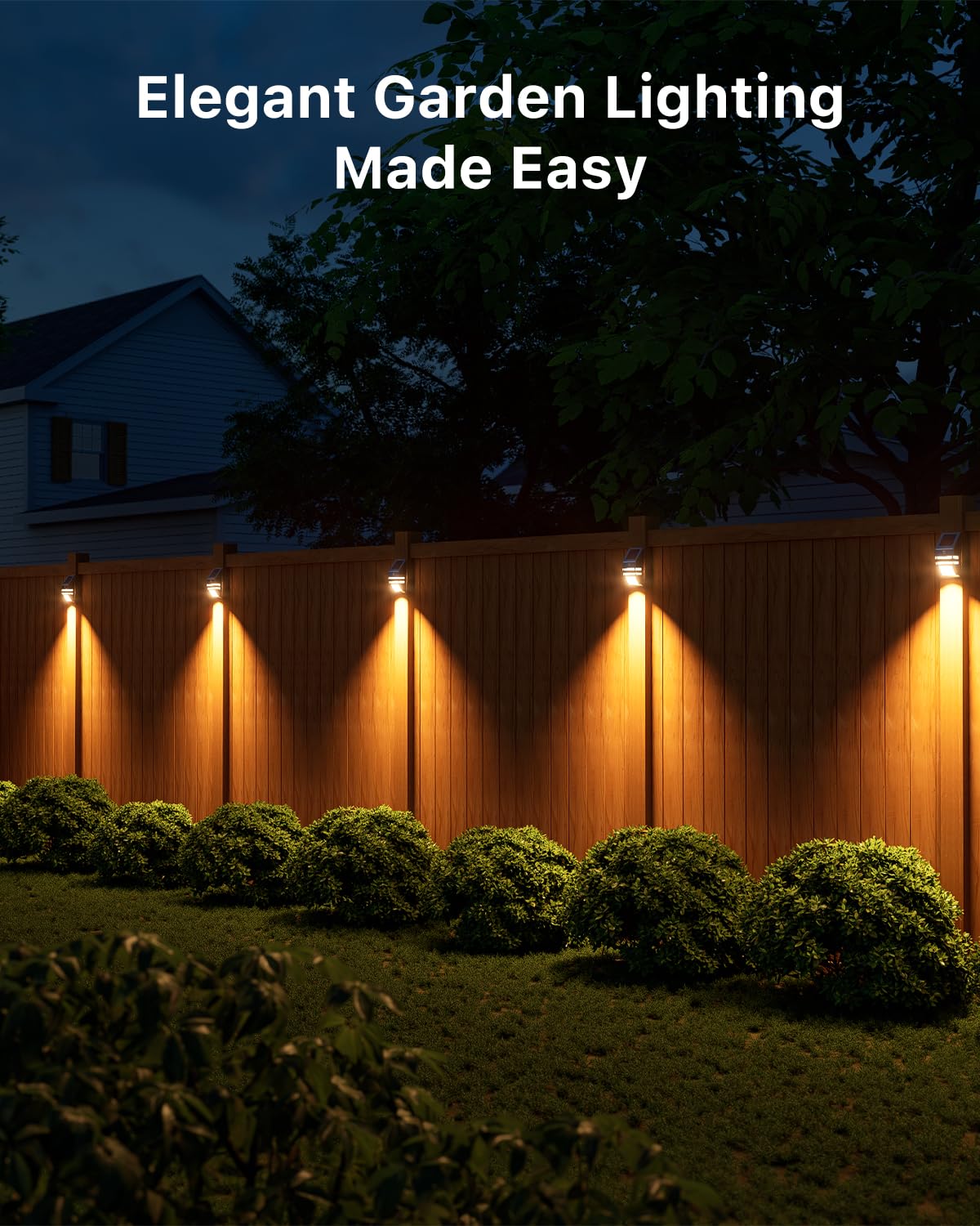 8 Stück Edelstahl Solar Zaunleuchten Outdoor Wasserdicht Bewegungsmelder Lichter für Terrasse Pfosten Deck Veranda Treppe Geländer Dock Gate