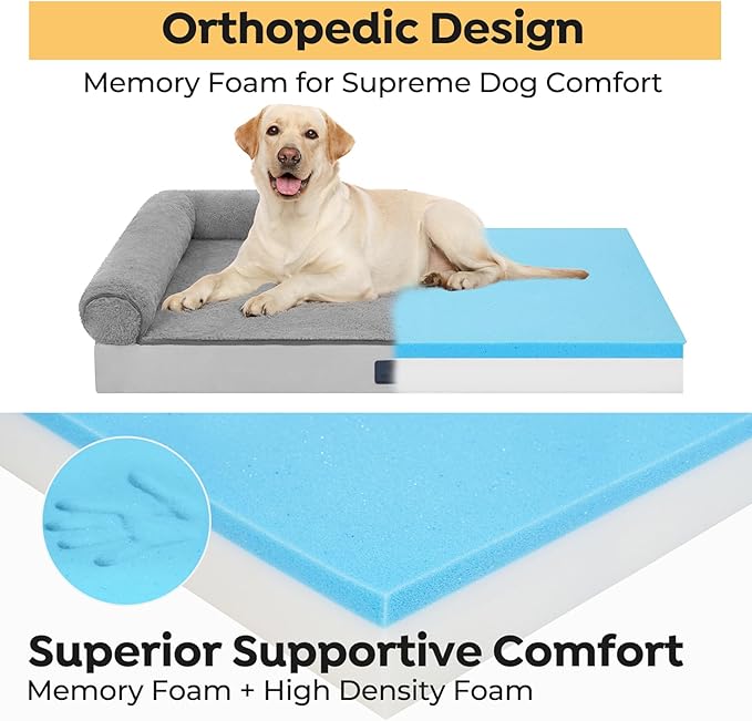 Cama Sofá para Perro Grande con Espuma Viscoelástica y Funda miniatura 2