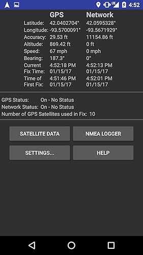 GPS Info & NMEA Logging