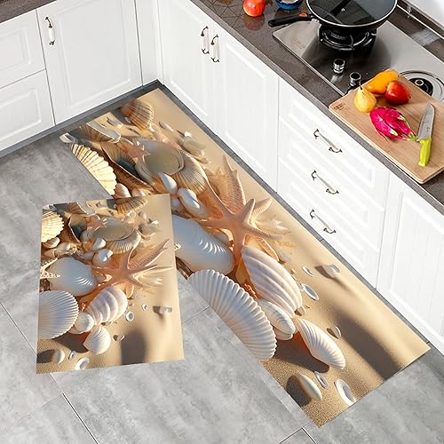 Beach Nature Floral Flower Kitchen Rug Design Non-Slip Throw Rug for Kitchen Doormat Runner Rug