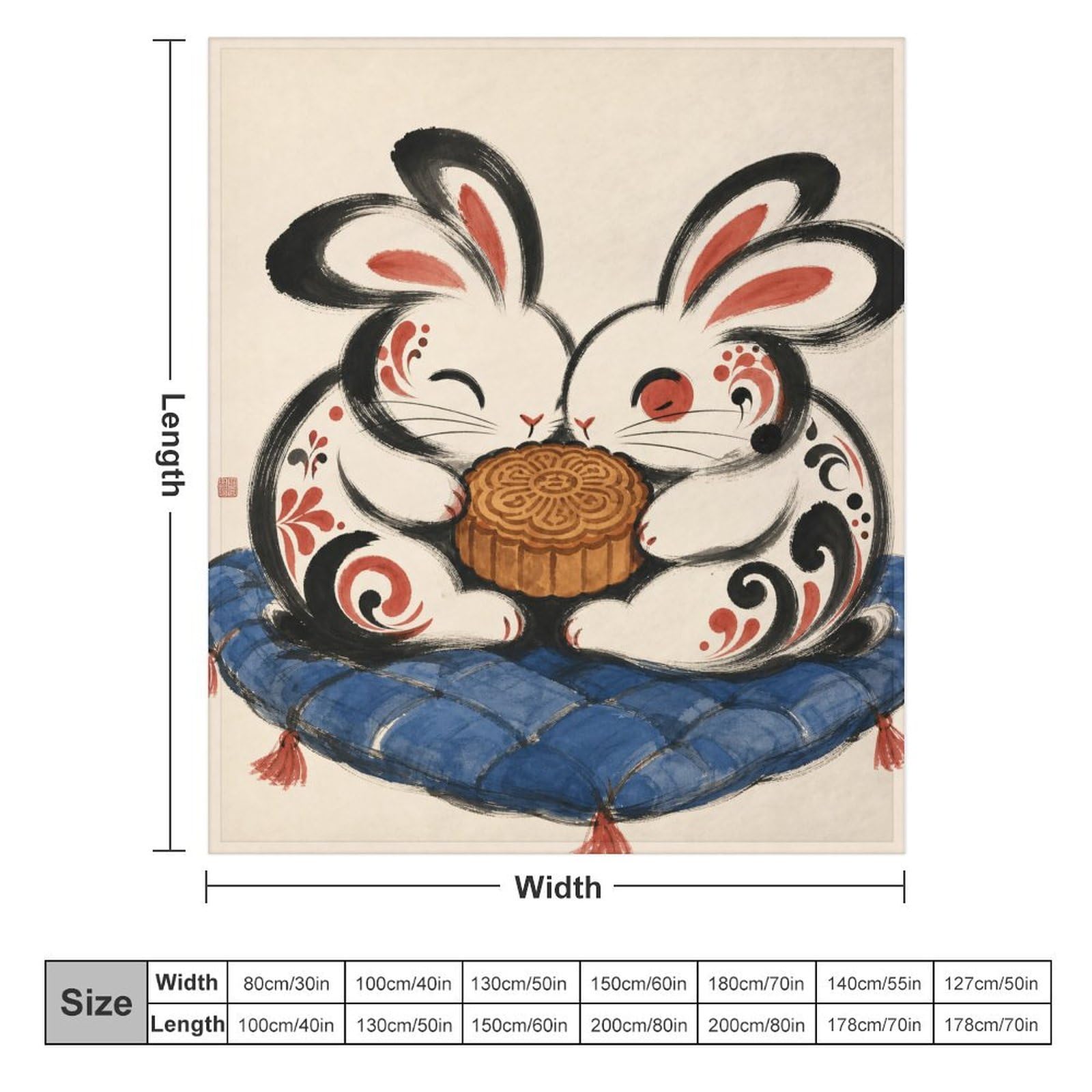 Pareja de Conejos con Tambor Manta Manta TV Calida Polar Sofa Dormitorio | manta sofa suave con Libro de cuentos de animales y Linda ilustración infantil, para sofa, cama, 175x200cm(70x80in)