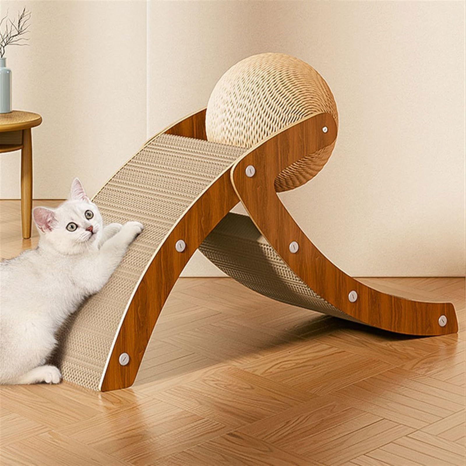 Grattoir pour Chat Boule à gratter verticale for chat, griffes de meulage auto-très ennuies 2 en 1, jouets for chat, planche à gratter multifonctionnelle for chat, broyeur de griffes Jouets pour chats