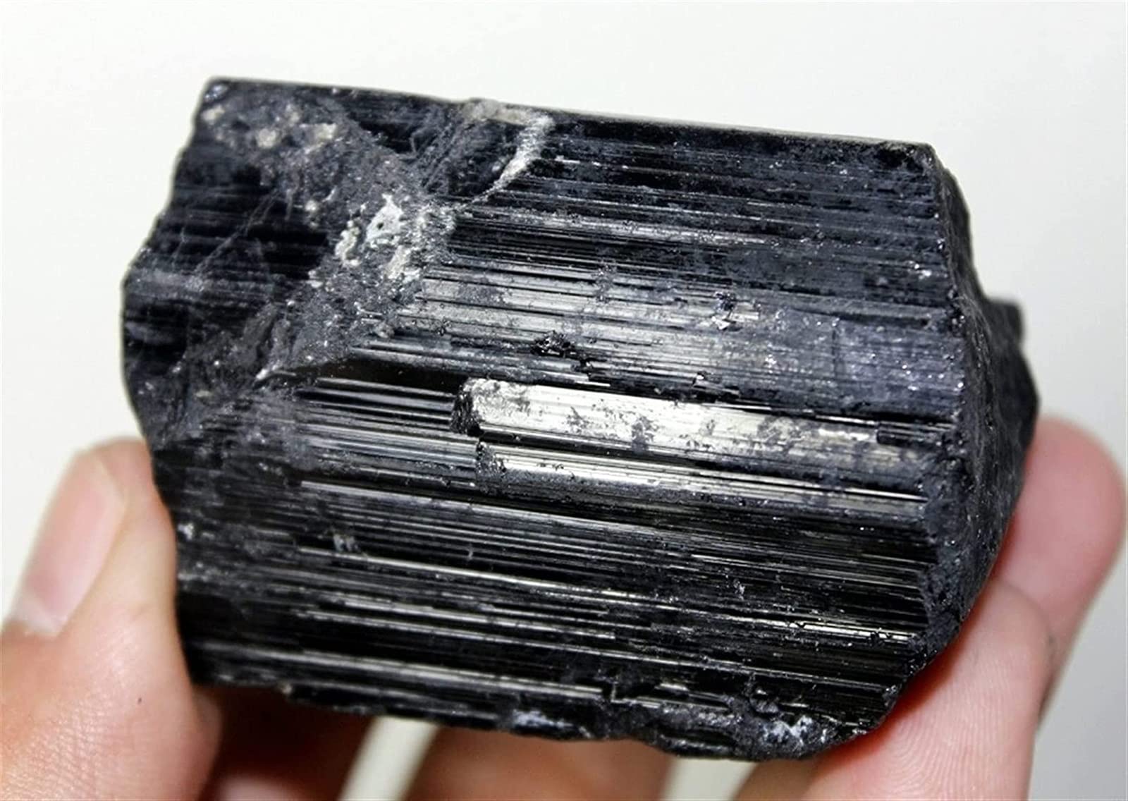 Kamienie mineralne 30-600 g naturalny czarny turmalin kryształ kamień dekoracyjny oryginalne kolekcje domowe (kolor: 2 szt. 30-50g)