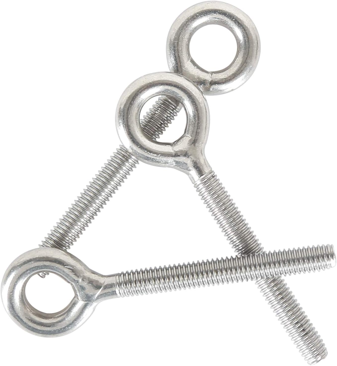 newlng M6 Eye Bolts 304 Stainless Steel Ring Bolts Heavy Duty Welded Closed Screw Rod Eye Screw Bolts Corrosion Resistant 10 piece