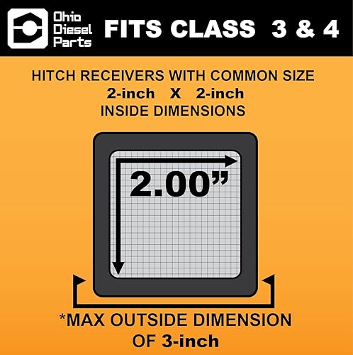 Miniatura 7 de Pasador de enganche de remolque doblado de 2.5, 3 y 4 pulgadas x 5/8 pulgadas de diámetro para receptores de 1.25, 2, 2.5/3 pulgadas, todas las
