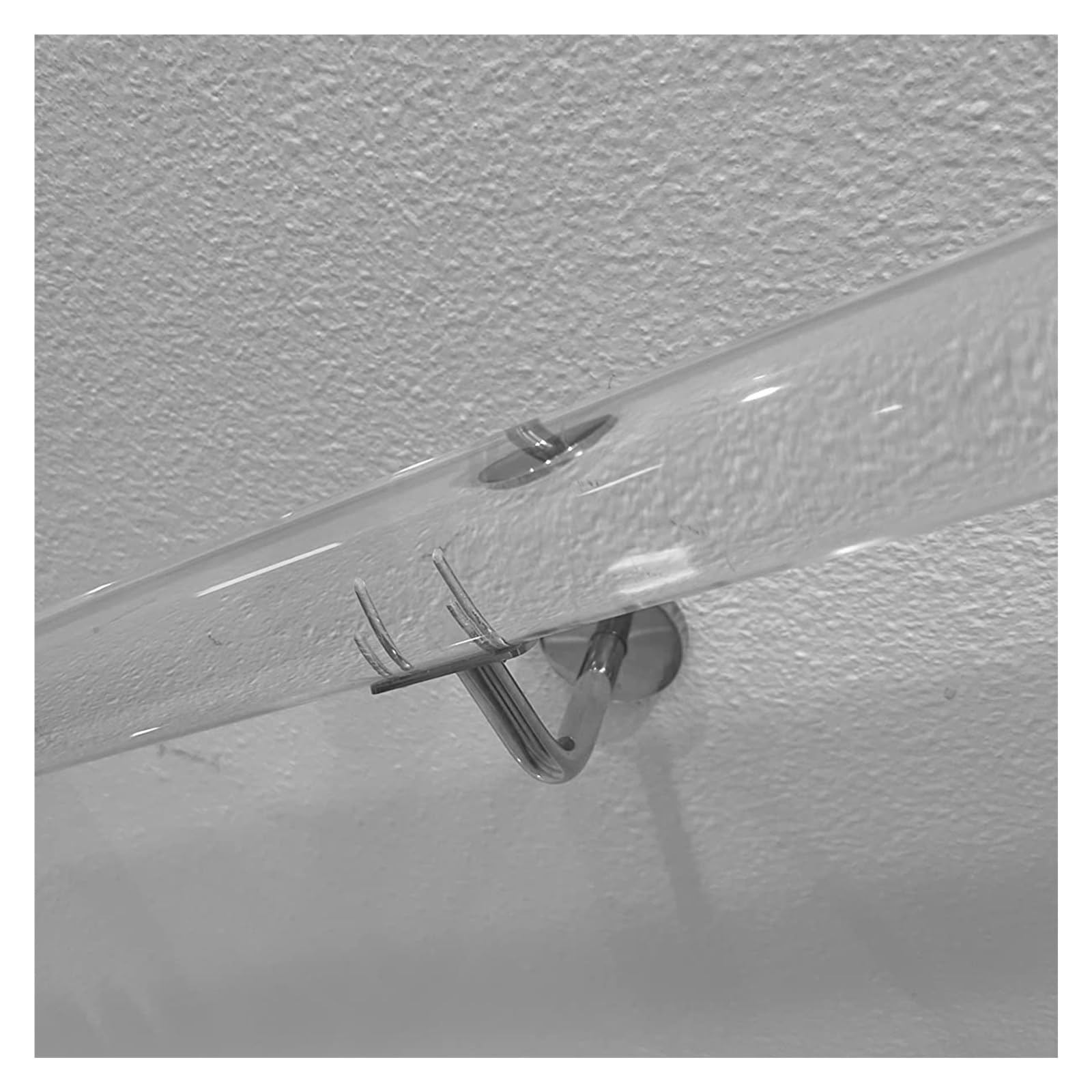 Barre d'appui murale acrylique transparent 160cm escalier