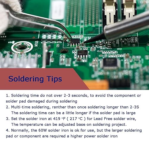 Miniatura 7 de Alambre de soldadura Núcleo de colofonia sin plomo Alambre de soldadura eléctrica delgado 0.024 in 1.76 oz Soldadura fina con fundente 2.5 PB libre