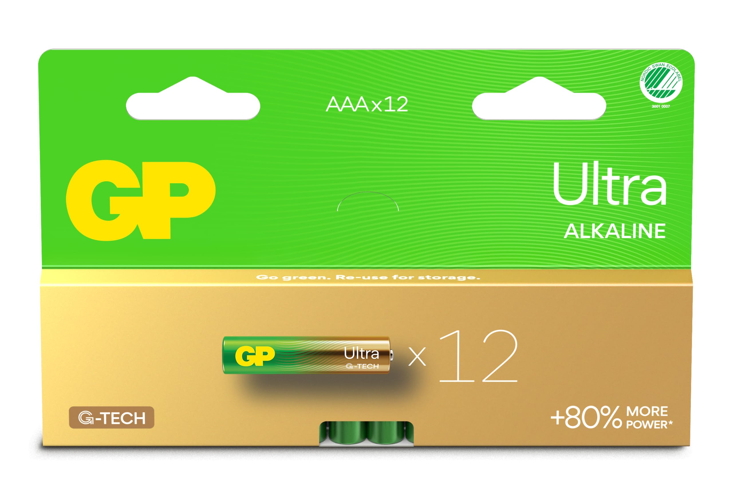 Gp Aaa Batteries - Set Of 12 | Ultra | Aaa Alkaline 1.5 V / Lr03 Batteries - Long Life