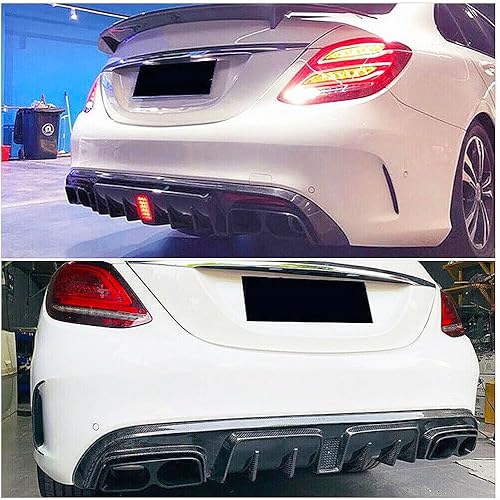 Miniatura 2 de MCARCAR KIT W205 Difusor trasero de fibra de carbono para Mercedes Benz Clase C W205 C300 Sport 2015-2018 C43 C63 AMG Sedan Pre-Facelift parachoques