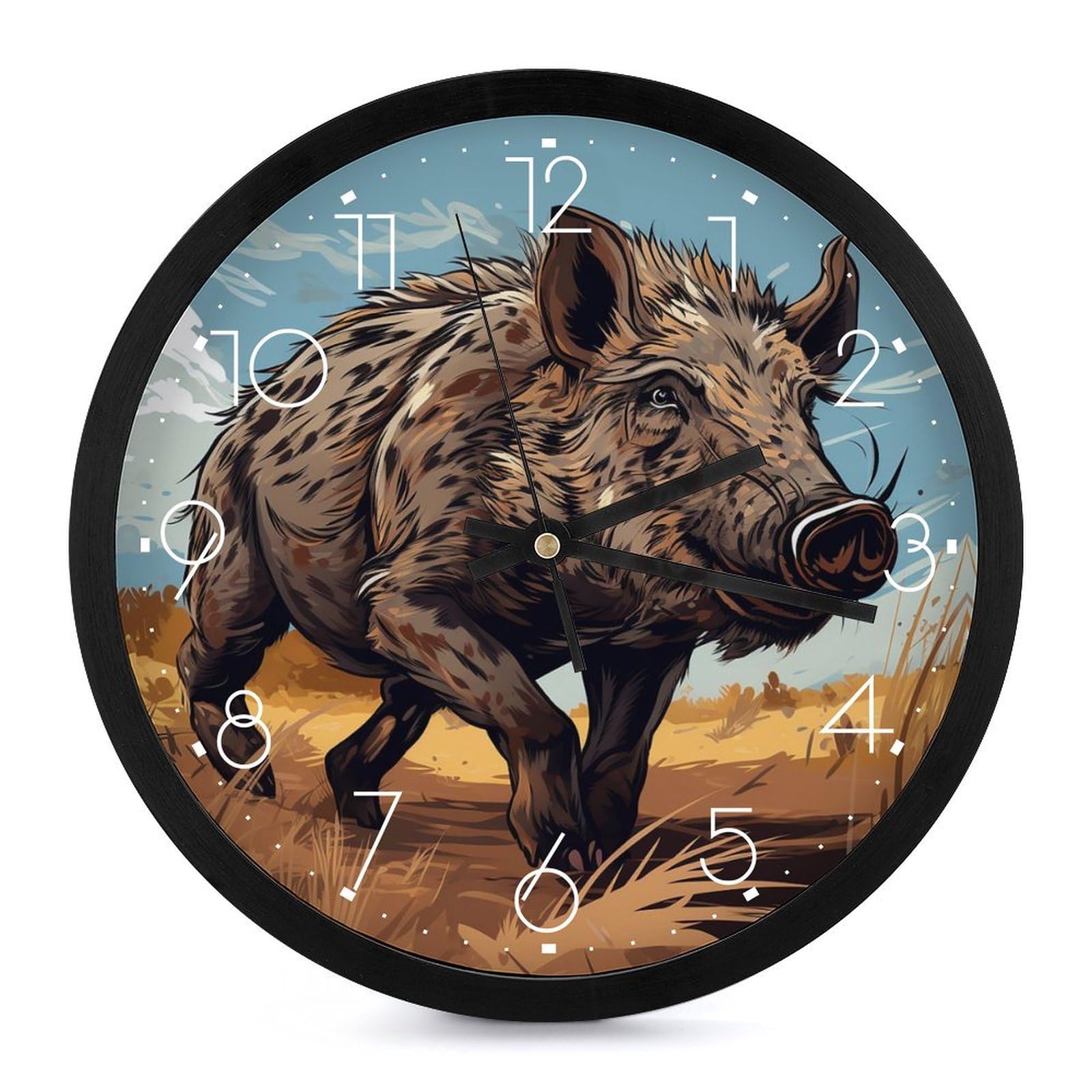 Horloge murale sanglier 25,4 cm idée cadeau idéale pour passionnés