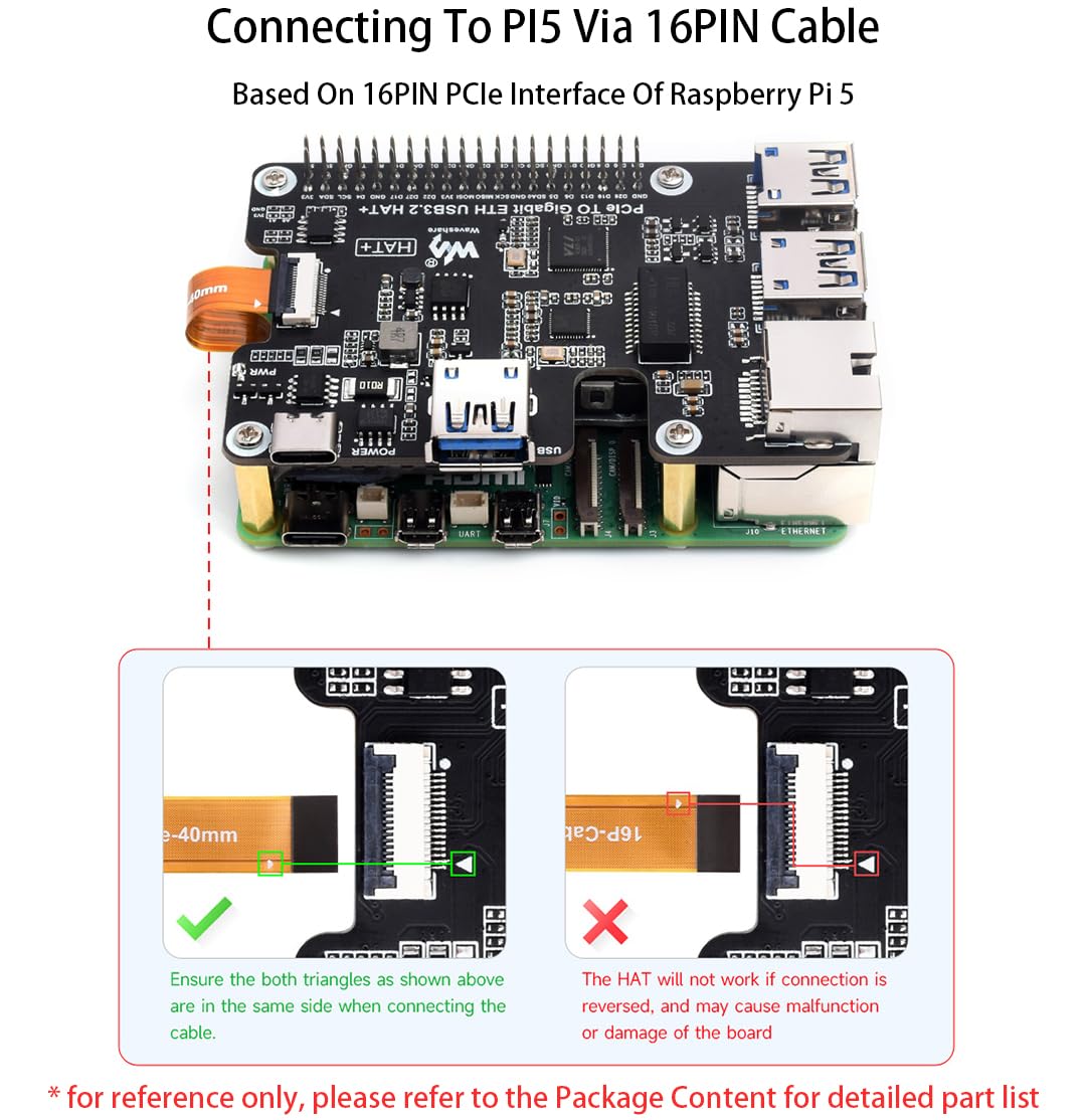 Buy PCIe to MiniPCIe / Gigabit Ethernet / USB 3.2 Gen1 HAT for Raspberry Pi 5, Supports MiniPCIe interface 4G Module, High-speed Networking Online In India at