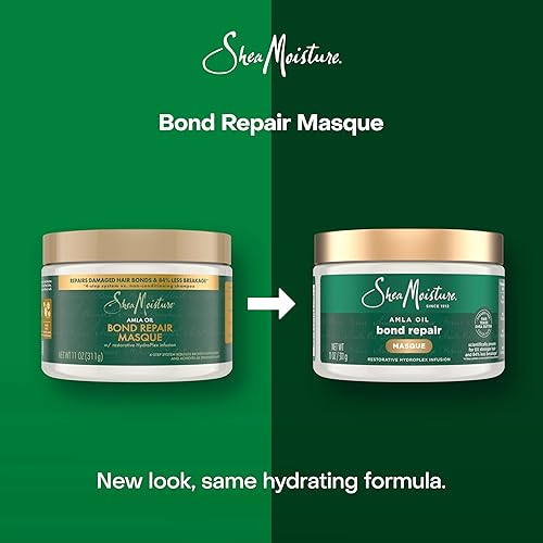 Miniatura 3 de SheaMoisture Bond Repair Masque Amla Oil para fortalecer e hidratar el cabello con infusión restauradora HydroPlex 11 oz