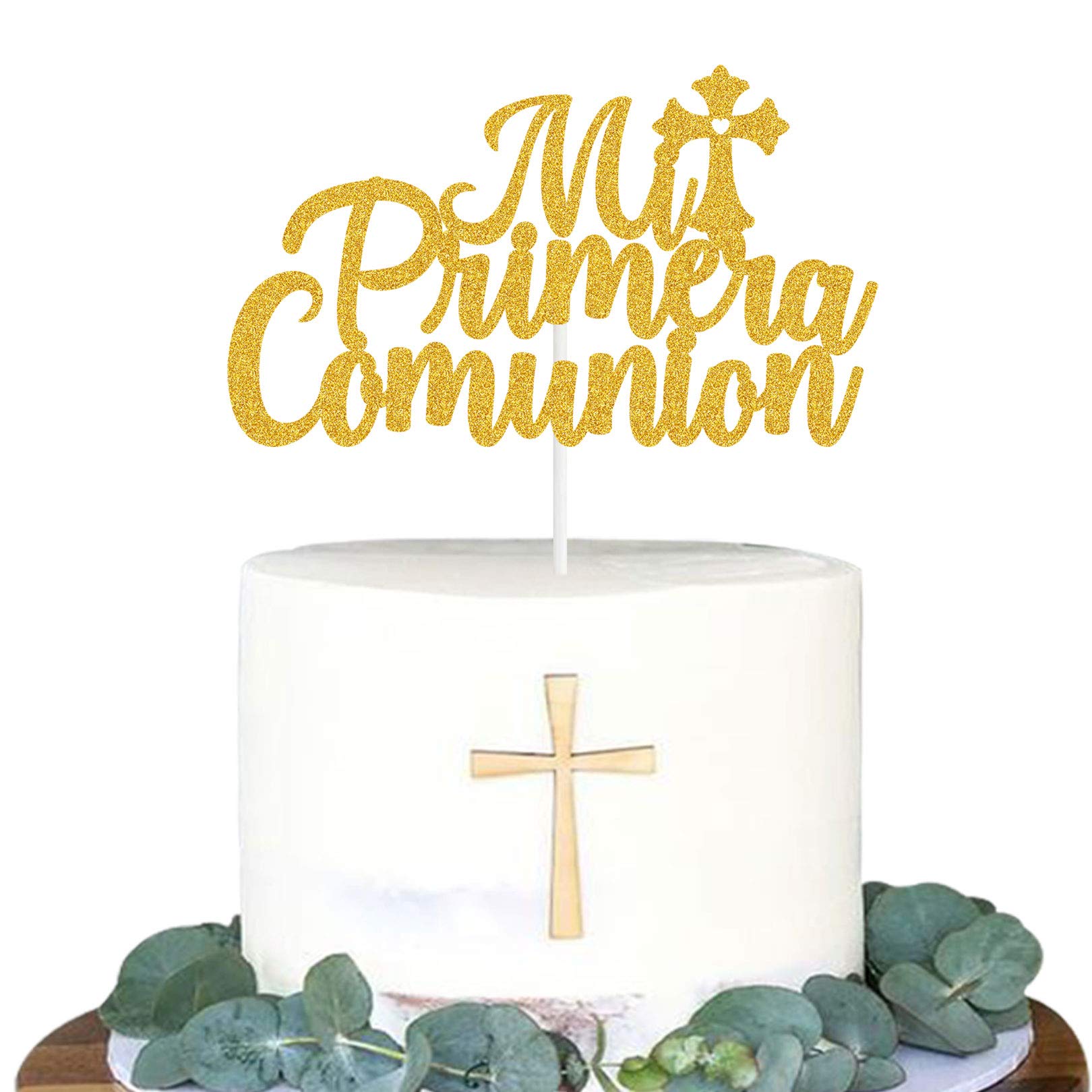 Buy Yvokii Cross Baptism Cake Topper Mi Primera Comunion Birthday