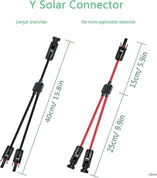 Y Solar Connector 1 to 2 Solar Y Branch Connector Adapter