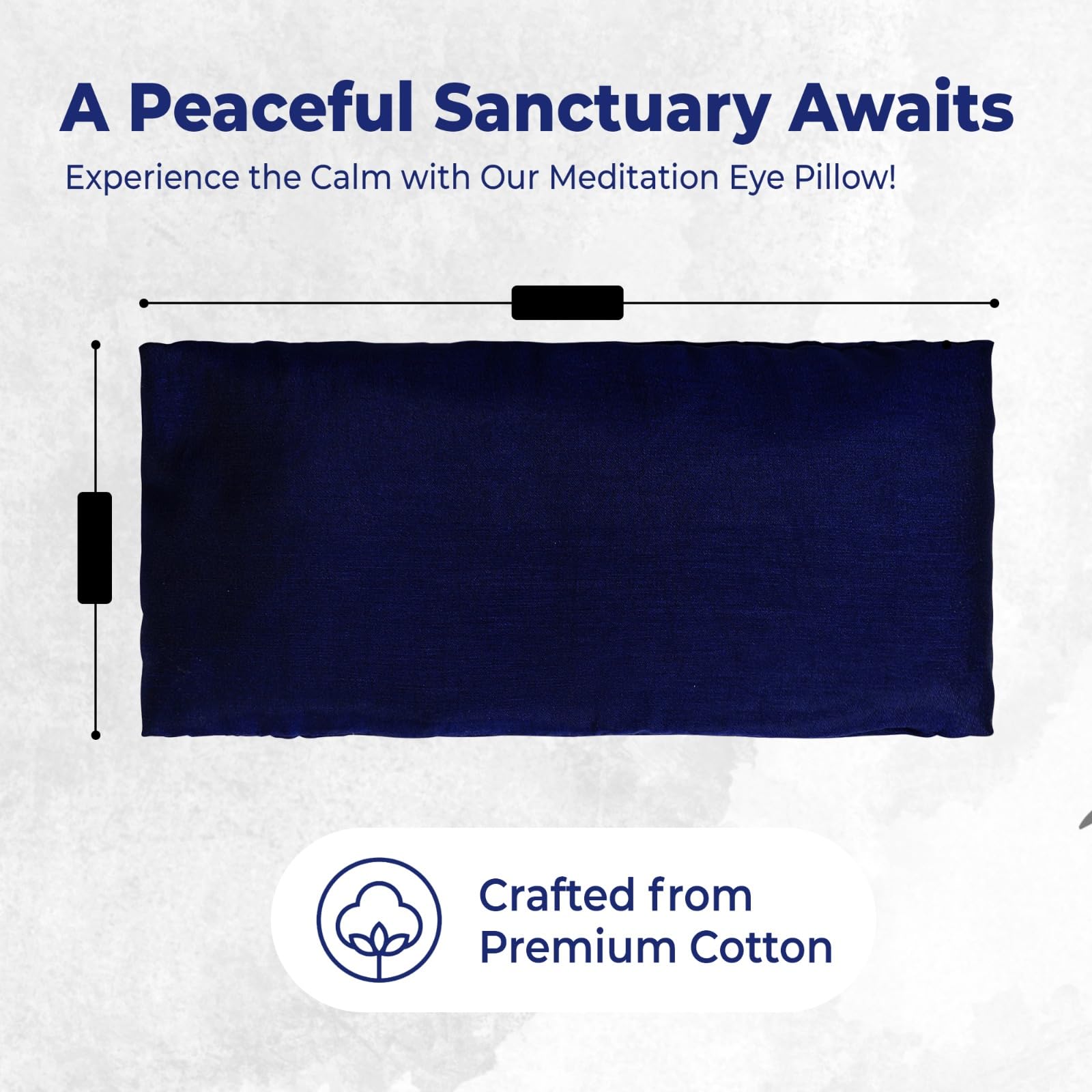 MeFree Eye Pillow for Relaxation, Silk Eye Pillow with flaxseeds, Small,Perfect for Sleeping, Yoga, Meditation, Handwash outer case | Length: 10cms, Width: 21.5cms, 200 grams | Navy Blue 3