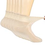 +MD Diabetic Socks for Men Women-6 Pairs, Non-Binding Extra Wide Ankle Socks, Circulator Socks for Edema 9-11 Sand