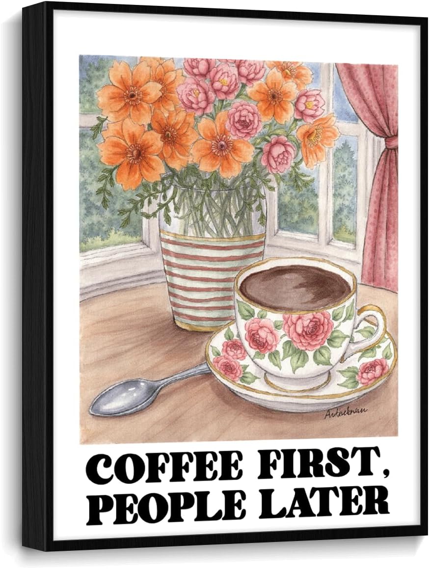 Kitchen Canvas Framed Wall Art, Funny Artwork for Kitchen