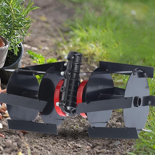 Arado del cortacésped, ATV Disc Harrow,Rueda de desmalezado eficiente de timón - Scarificadores de césped de precisión resistente a la erosión Rueda de desmalezado para huerto de huertos de la granja - 3