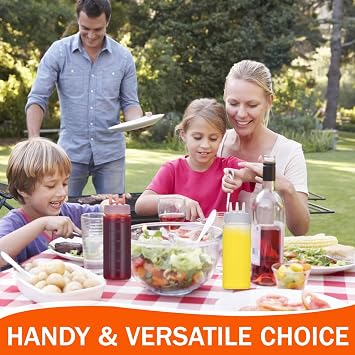 3 Hole Squeeze Bottle, Ketchup Bottles Squeeze Plastic Condiment Squeeze Bottles 3-hole 2 pcs, 300ml/10oz for Sauce Ketchup Mustard Syrup BBQ, Squirt Bottles for Kitchen Arts and Crafts