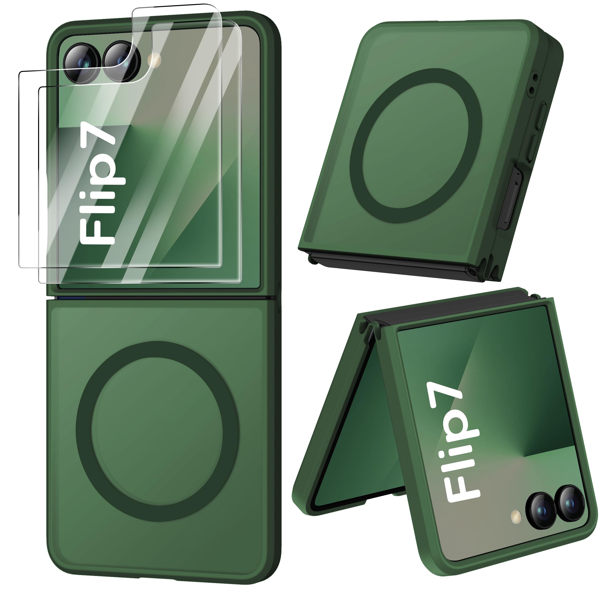 ORETECH Magnetic for Samsung Galaxy Z Flip 7 with 2 x Screen Protector