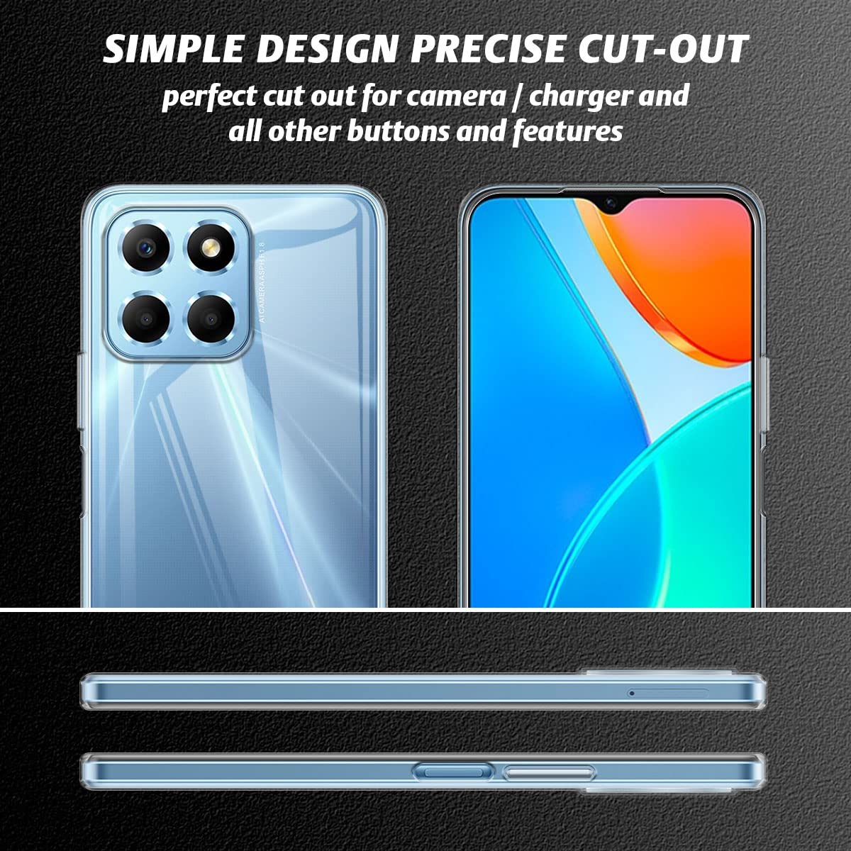 JIAFEI Adatta Per Cover Honor X6 / Honor X8 5G, Premium PU Custodia A