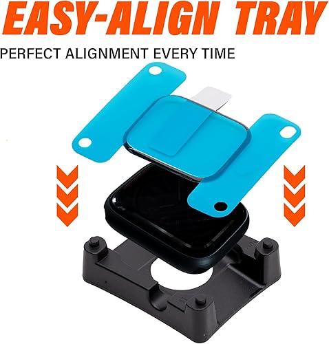 Miniatura 2 de Gadget Guard Protector de pantalla de vidrio para Apple Watch 9, 8, 7, 1.614 in Pro-Active inastillable, protector de pantalla de vidrio templado,