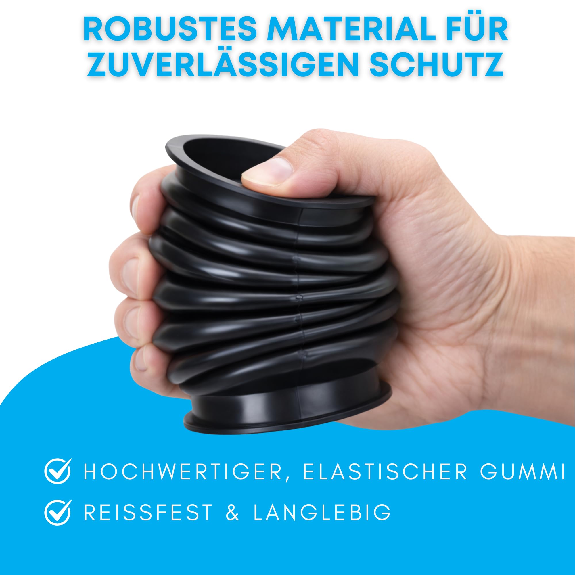 RheinParts Faltenbalg Gummi Ø 60/60 mm L=170 mm für Anhänger – Schutzmanschette für Auflaufbremse & Gleitschiene, Staub- & Feuchtigkeitsschutz, kompatibel mit KF/KFG Serie - 4