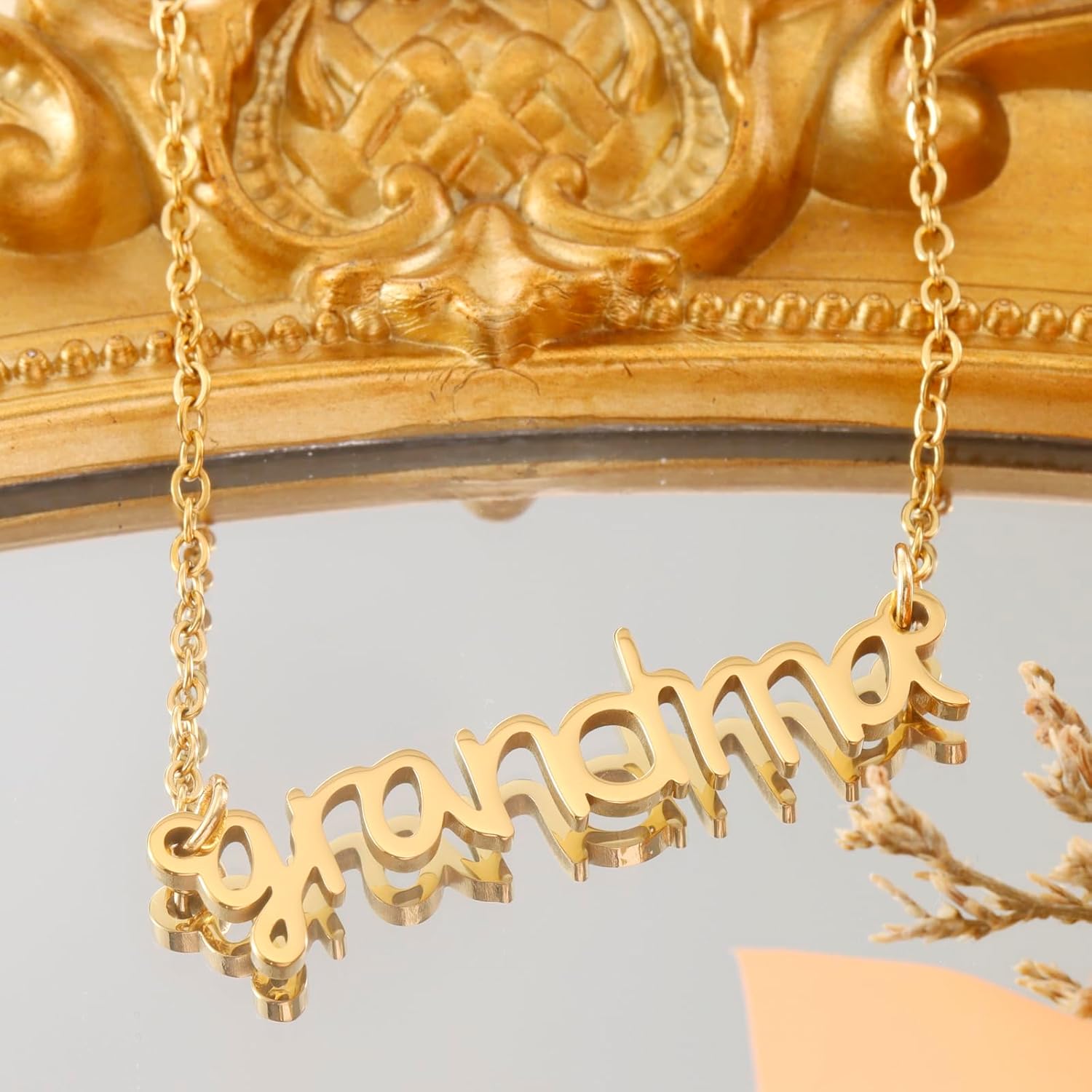 Kivosliviz Grandma Necklace for Women Gifts Mothers Day Jewelry for Grandmother Personalized Grandma Necklace - Image 5