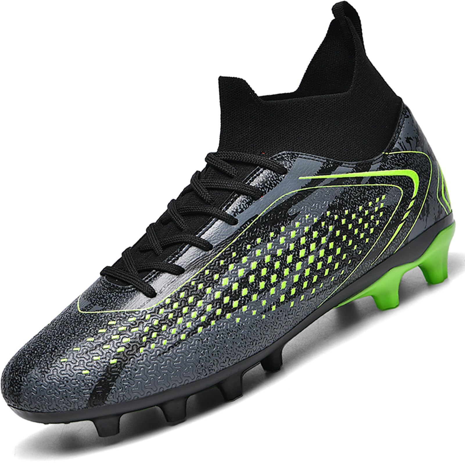 situkeke Fußballschuhe Herren Fussballschuhe Jungen Kinder Kunstrasen High Top Stollen Spikes Turf Trainer Fußball Stiefel Football Schuhe