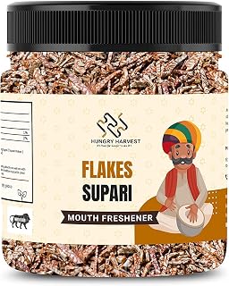 Hungry Harvest Flakes Supari| Raw Unflavoured Flakes Supari 250 GMS Mouth Freshener_Packing May Vary