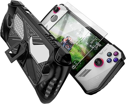 Miniatura 6 de ENCASED Juego de accesorios para Asus ROG Ally - Funda de mano con bolsa de transporte rígida y protector de pantalla de vidrio templado (negro)