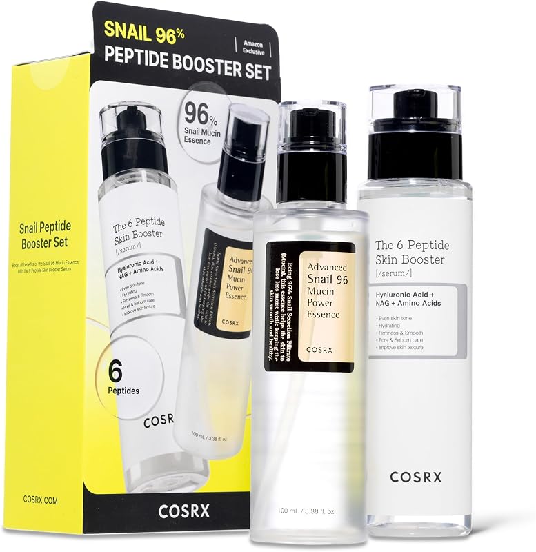COSRX Snail Mucin 96% Peptide Booster Set, Self Care Gift Set for Women | Amazon Exclusive - Korean Skin Care, Gift Sets, Skin Care Sets for Women, Advanced Snail Mucin Serum, Peptide Serum