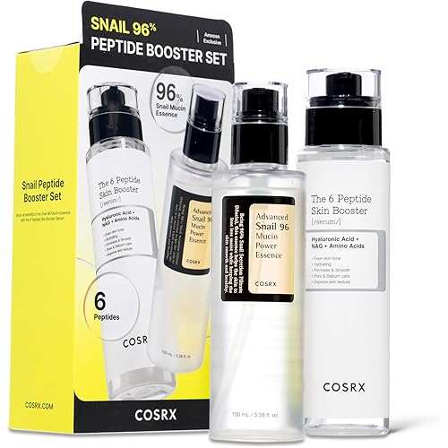 COSRX Snail Mucin 96% Peptide Booster Set - Amazon Exclusive - Korean Skin Care, Gift Sets, Skin Care Sets for Women, Advanced Snail Mucin Serum, Face Serum, Stocking Stuffers for Women