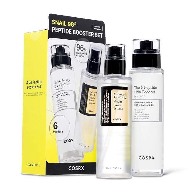COSRX Snail Mucin 96 Peptide Booster Set - Amazon Exclusive - Korean Skin Care Gift Sets Skin Care