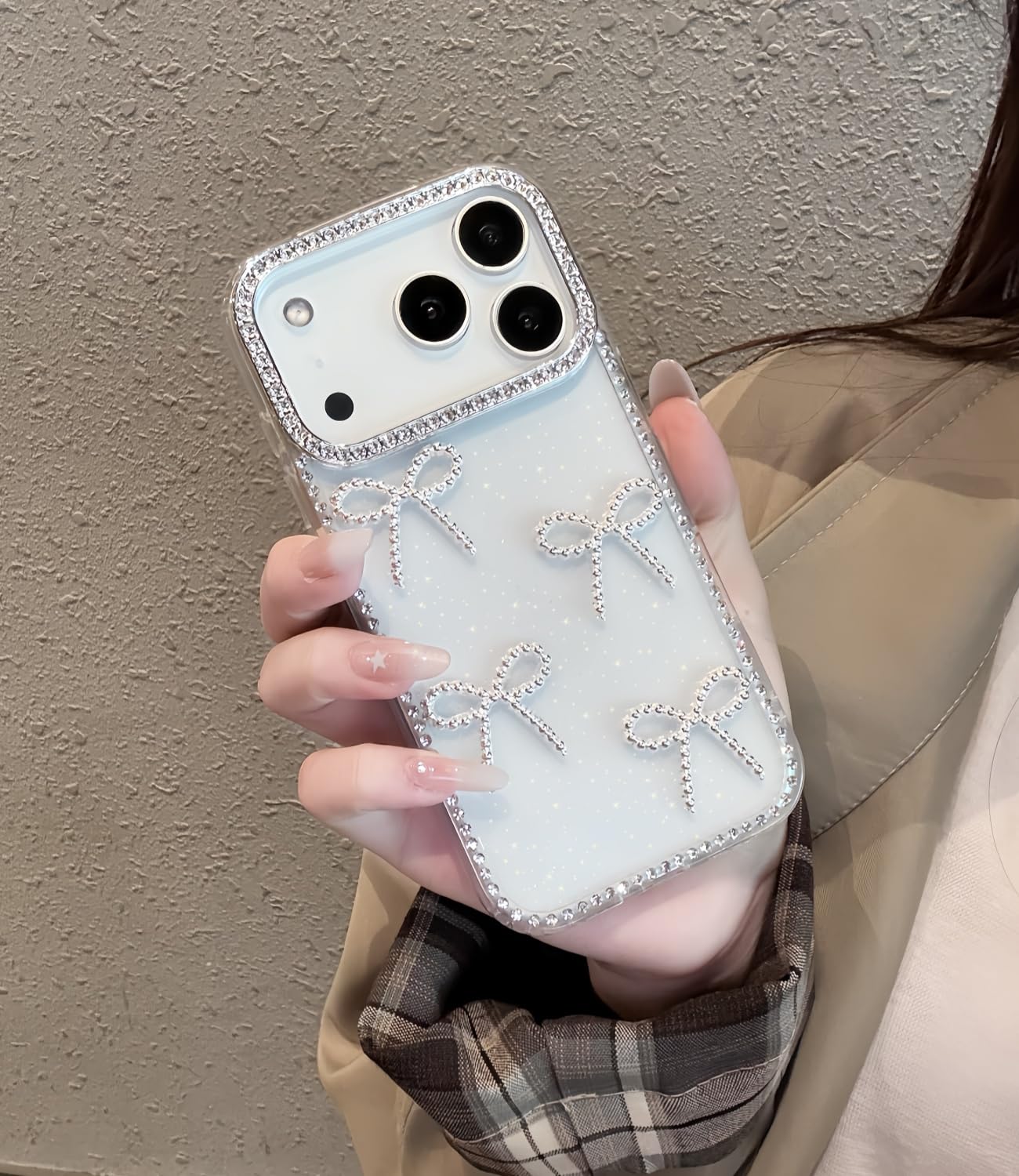 Amazon.co.jp: 対応 iPhone 17 Pro 用 ケース 可愛い キラキラ リボン
