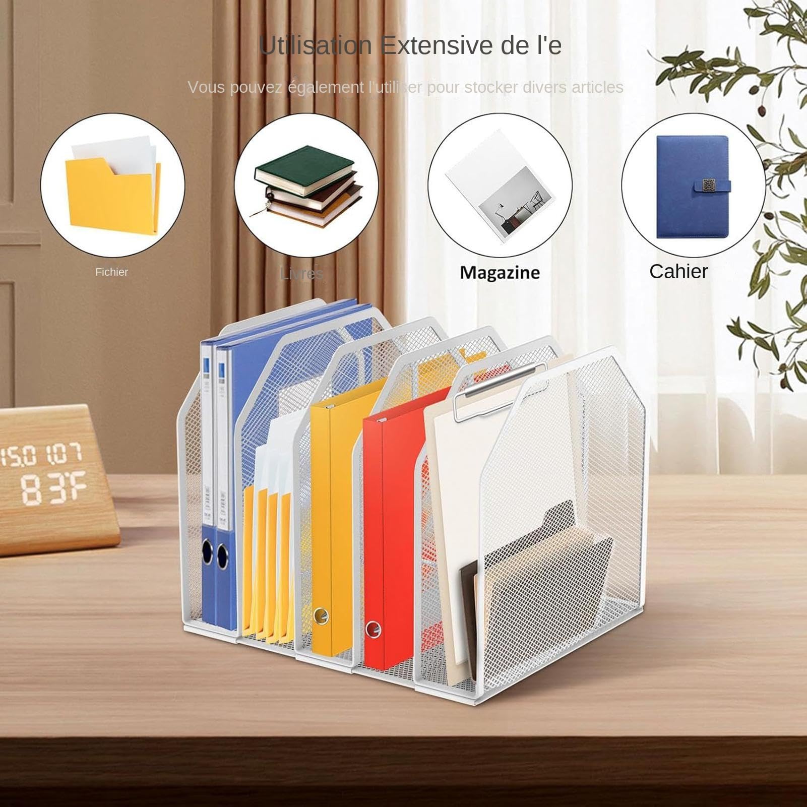 Organizzatore da scrivania per documenti - Conservazione rinforzata resistente | Porta documenti da ufficio | per casa biblioteca scuola - Conservazione di libri di carta, forniture scolastiche e