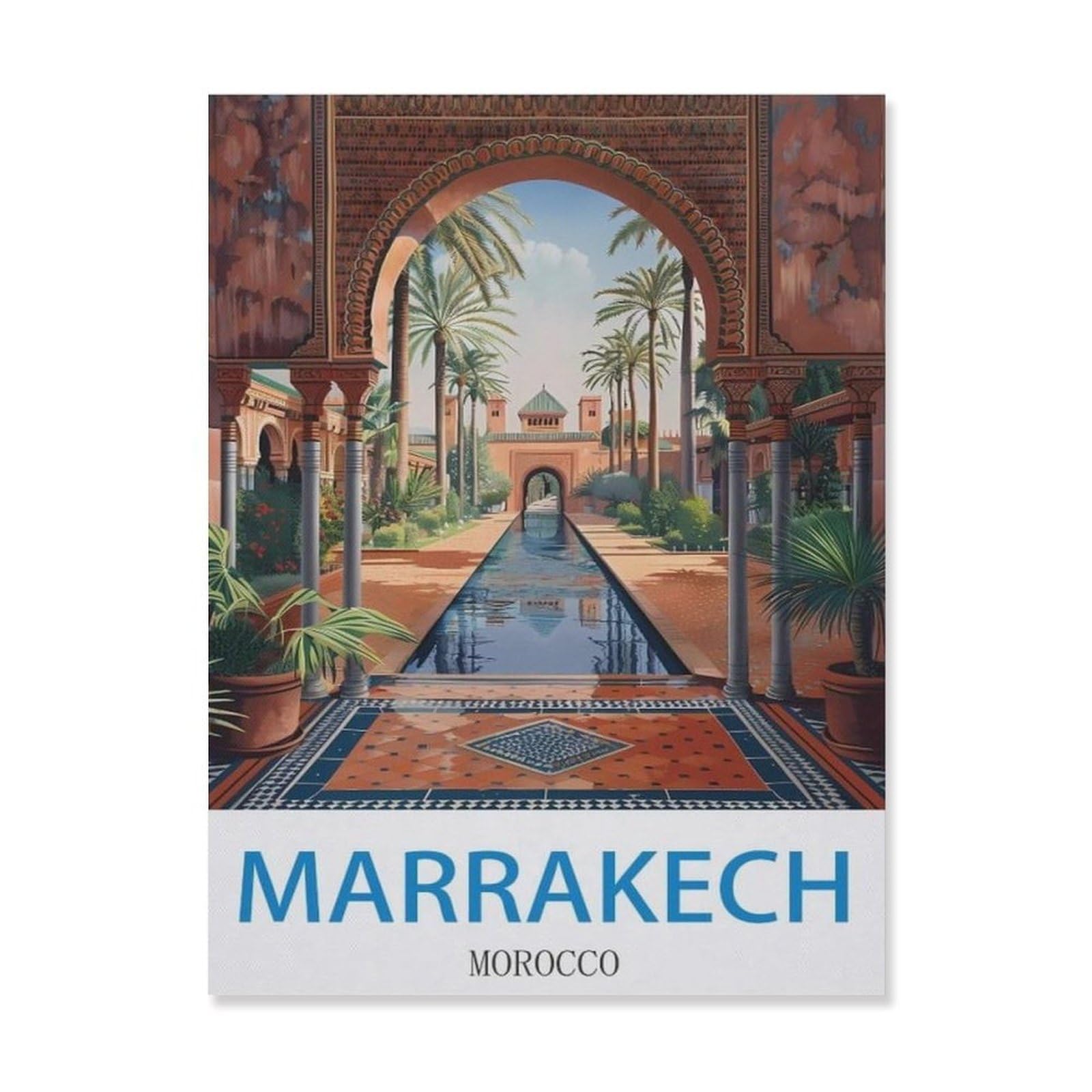 Jigsaw Puzzle 1000 Pieces，Marrakech Morocco，Wood Adult Toys Decompression Game（75x50cm）-DO81
