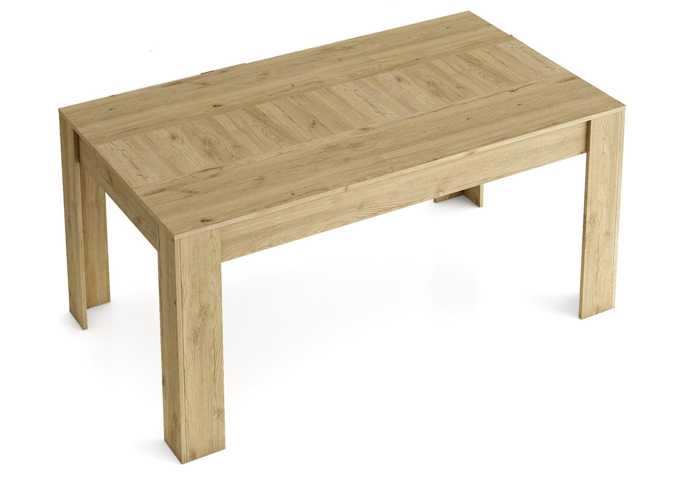 Skraut Home | Mesa Extensible Kai hasta 200 cm | 76 x 140 x 90 cm | para Cualquier Ocasión | Roble | Ideal en Comedor o Cocina | Estilo Moderno | Madera Roble