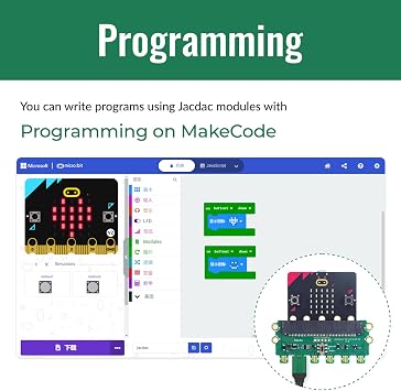KittenBot Jacdac Starter Kit A with Jacdaptor for Micro:bit V2, Connect and Code Electronics Instantly, for Microsoft Makecode Arcade(Without Micro:bit)