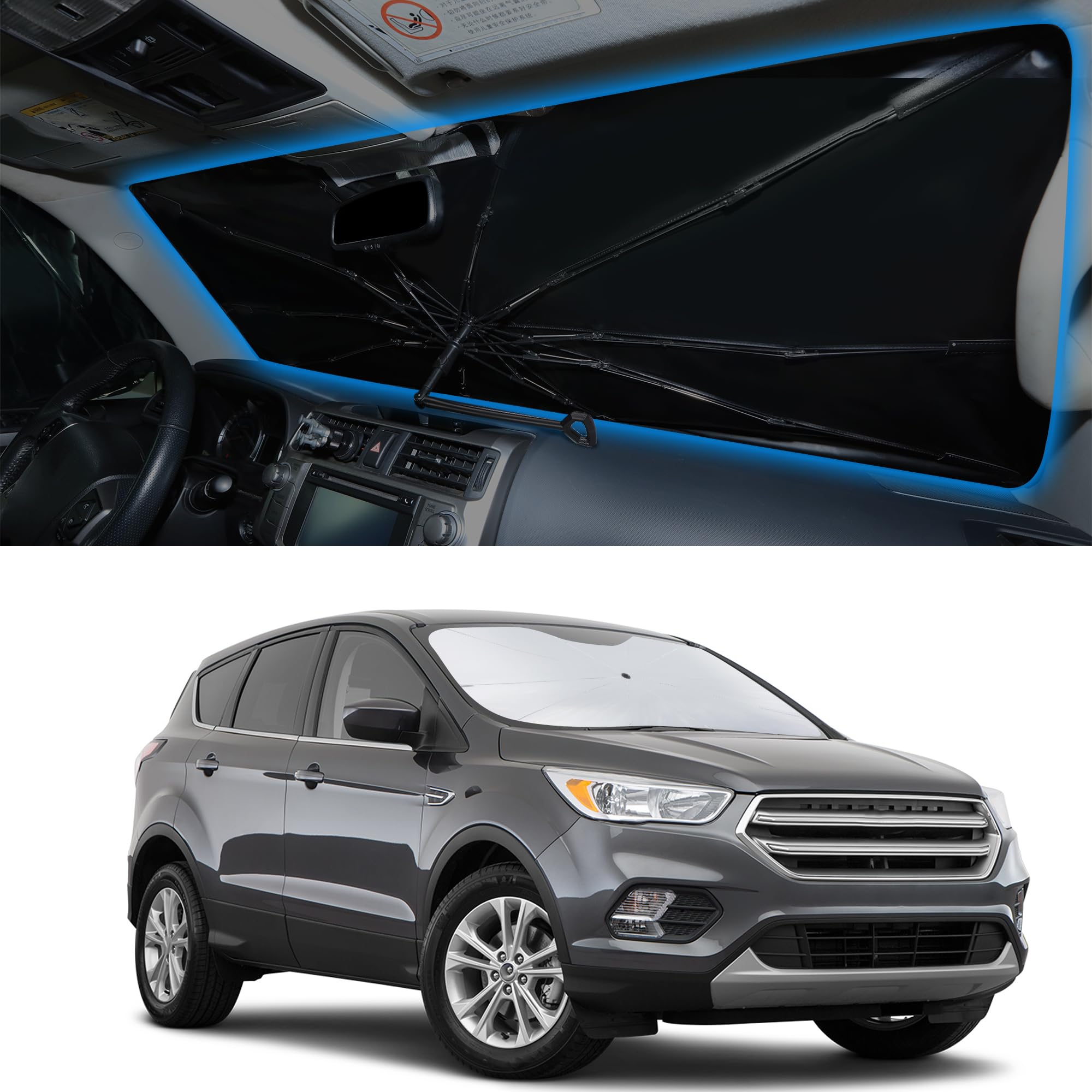 Windshield Sun Shade Umbrella for Ford Escape 2013-2019