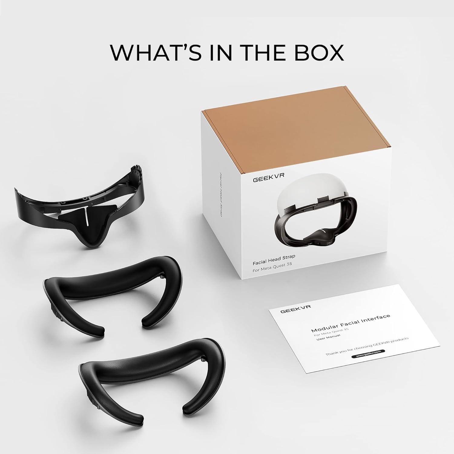 Modular Magnetic Mask for Meta Quest 3S – Quick-Swap PU & Fabric Face Pads